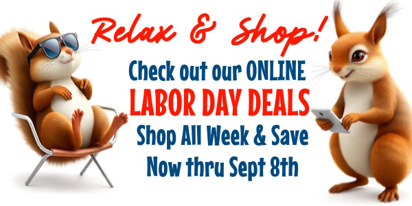 Shop our Labor DAy Sale all week online and in-store! 